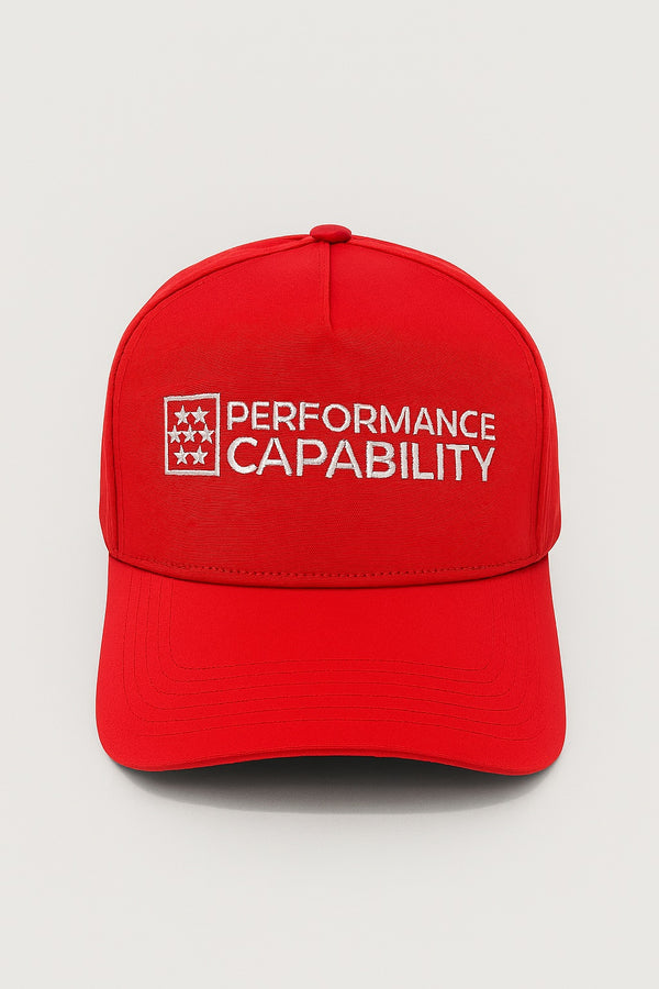 Men's Structured Golf/Tennis Cap Red by Performance Capability