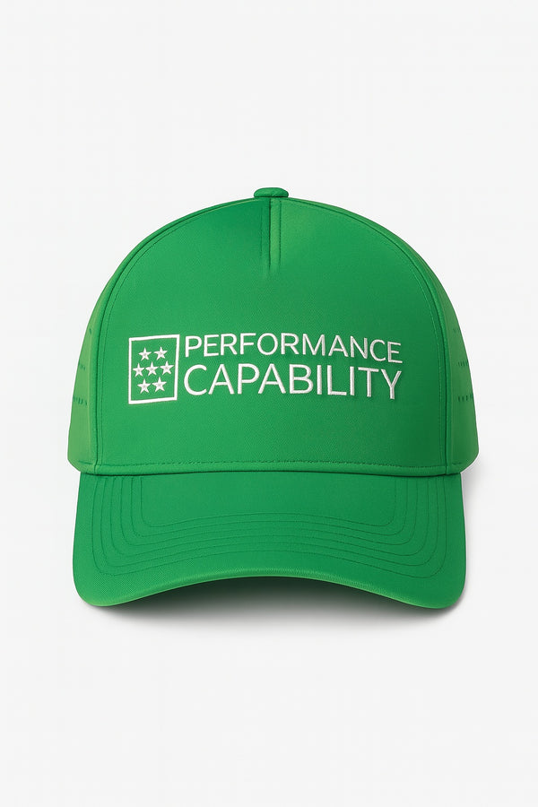 Men's Structured Golf/Tennis Cap Green by Performance Capability