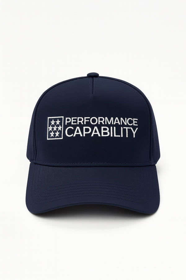 Men's Structured Golf/Tennis Cap Navy Blue by Performance Capability