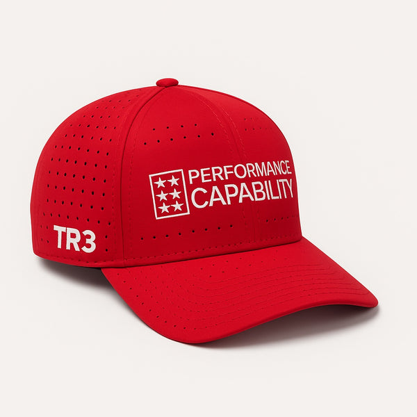 Men's Structured Golf/Tennis Cap Red by Performance Capability