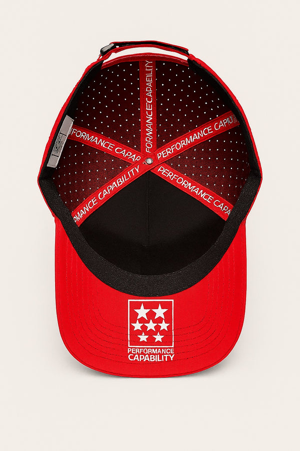 Men's Structured Golf/Tennis Cap Red by Performance Capability