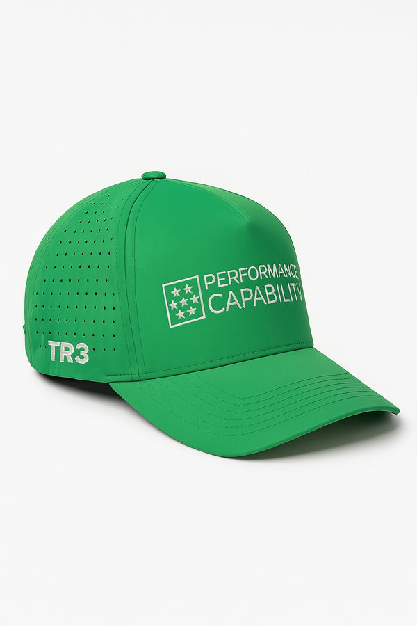 Men's Structured Golf/Tennis Cap Green by Performance Capability