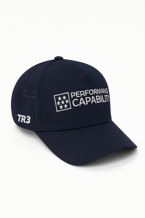 Men's Structured Golf/Tennis Cap Navy Blue by Performance Capability