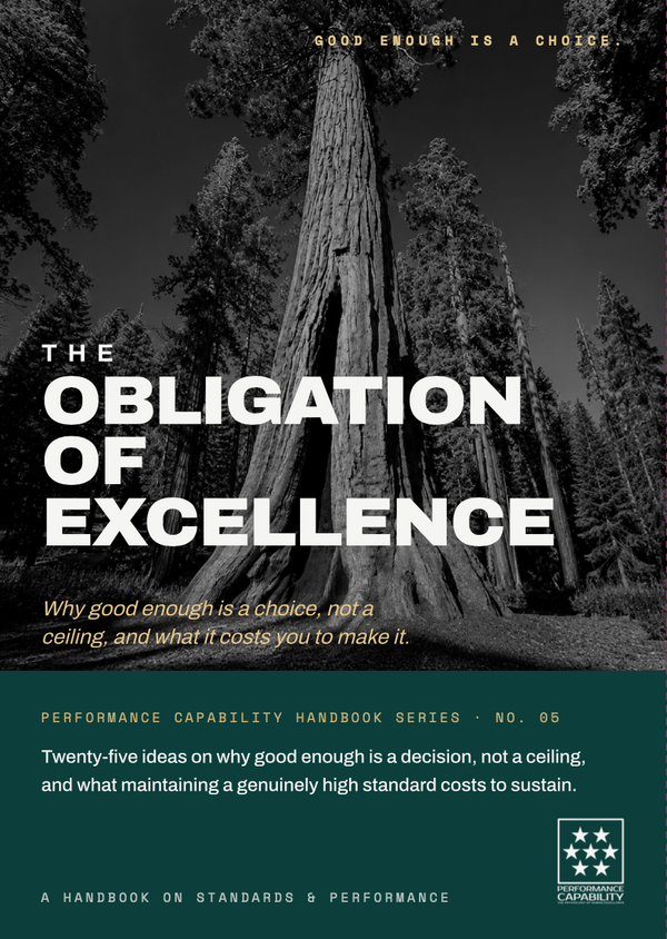 The Obligation of Excellence