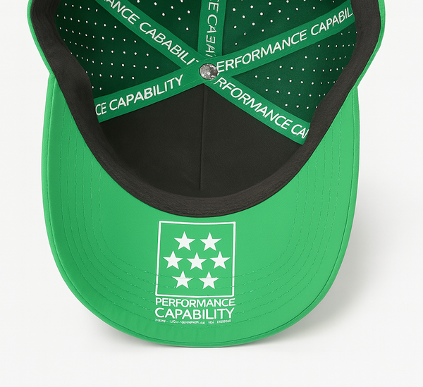 Men's Structured Golf/Tennis Cap Green by Performance Capability
