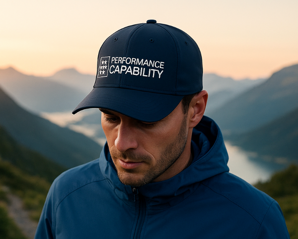 Men's Structured Golf/Tennis Cap Navy Blue by Performance Capability