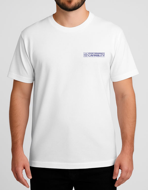 Men's White 'Performance Coach' Tee by Performance Capability