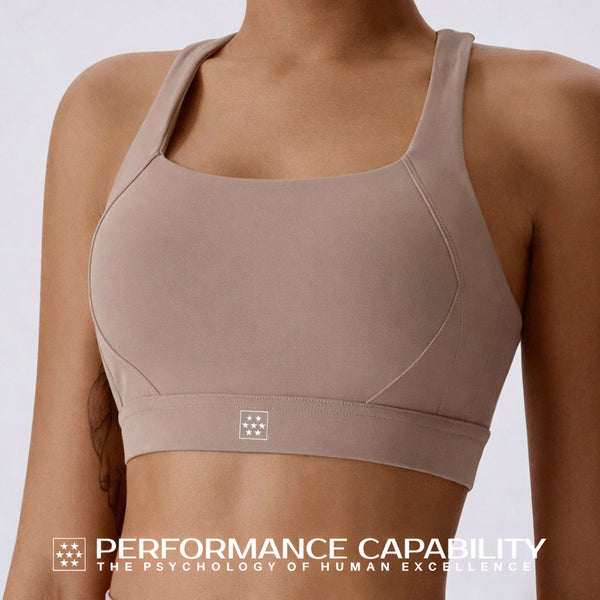 Womens Synergy Sports Bra Taupe