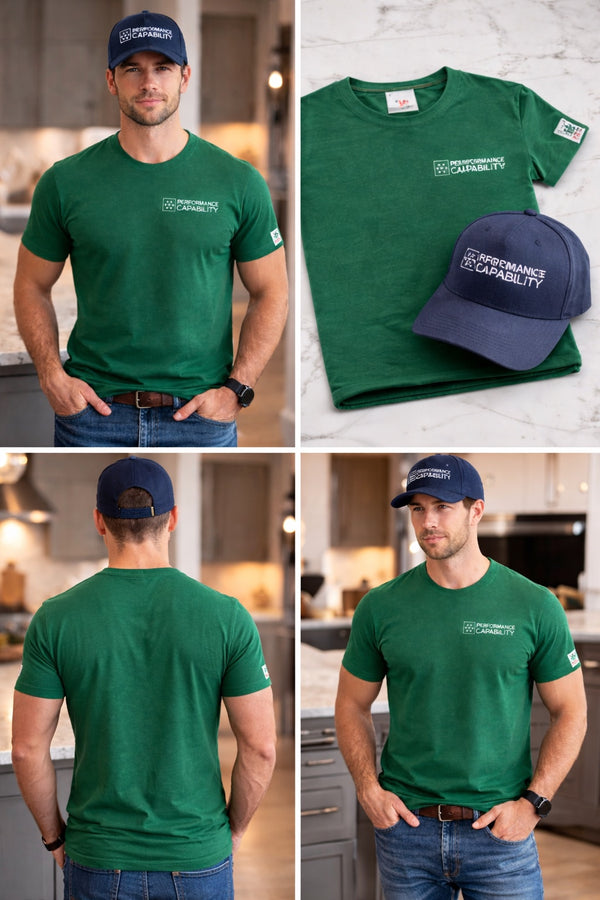 Men's Core Line Green Tee Shirt