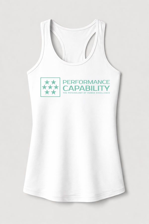 Womens Evoke Tank Top White/Turquoise