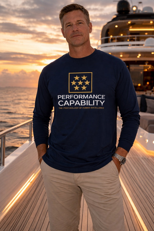 Mens Long Sleeve Icon II Tee Navy