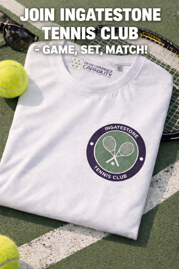 Adult Club T Shirt for Ingatestone Tennis Club
