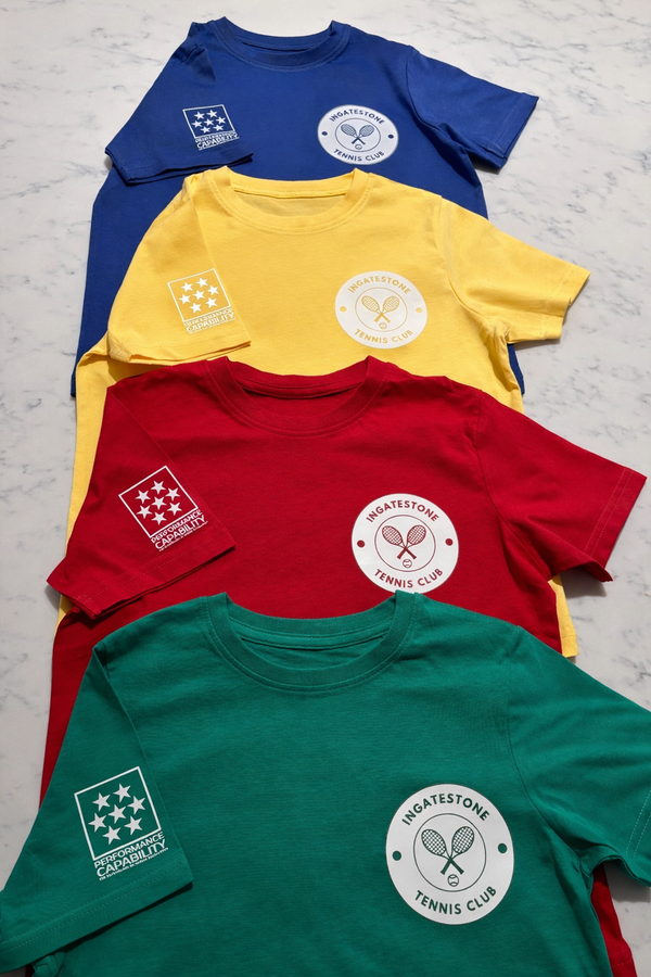 Kids Club T Shirt for Ingatestone Tennis Club