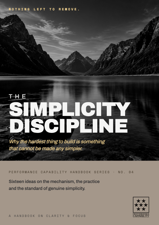 The Simplicity Discipline: A Handbook on Clarity & Focus