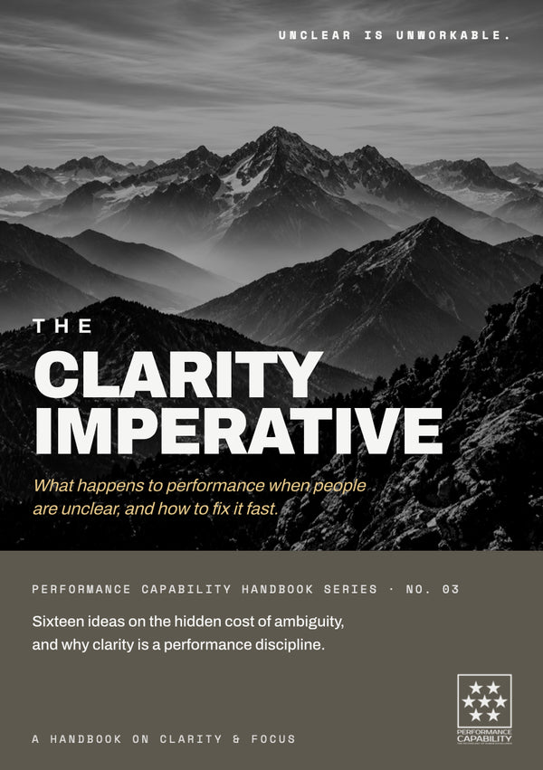 The Clarity Imperative handbook cover
