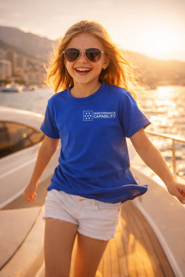 Kids Superstar Short Sleeved Tee Blue