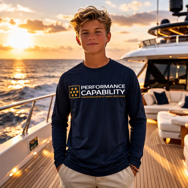 Kids Long Sleeve Top Navy