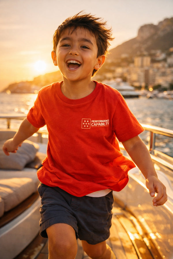 Kids Superstar Short Sleeved Tee Red