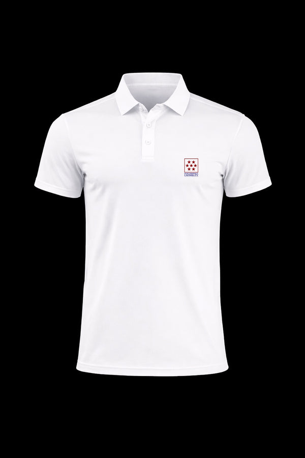 Men Lucent Polo Shirt White/Red Logo