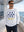 Mens Long Sleeve Icon Tee White/Blue