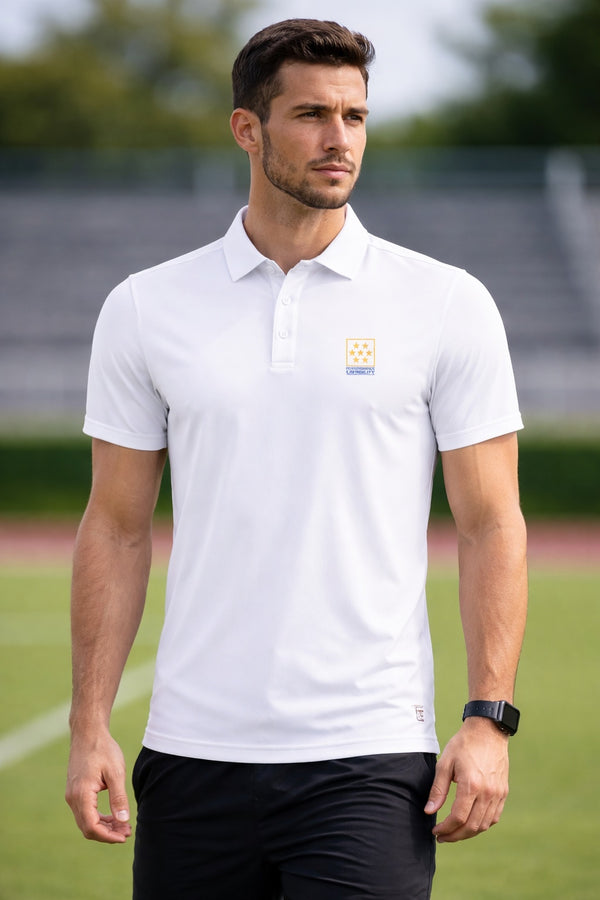 Men Lucent Polo Shirt White/Yellow Logo